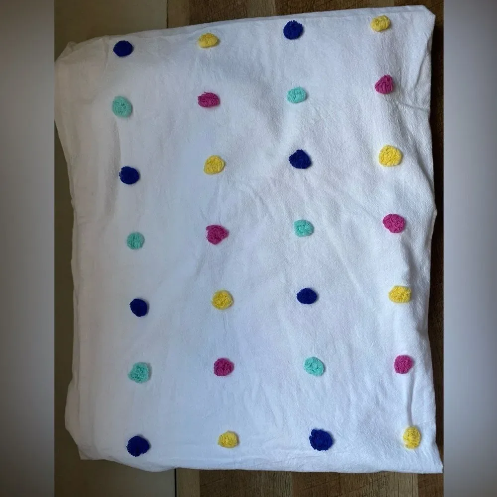 Pottery Barn Teen Twin Colorful Polka Dot Duvet Cover